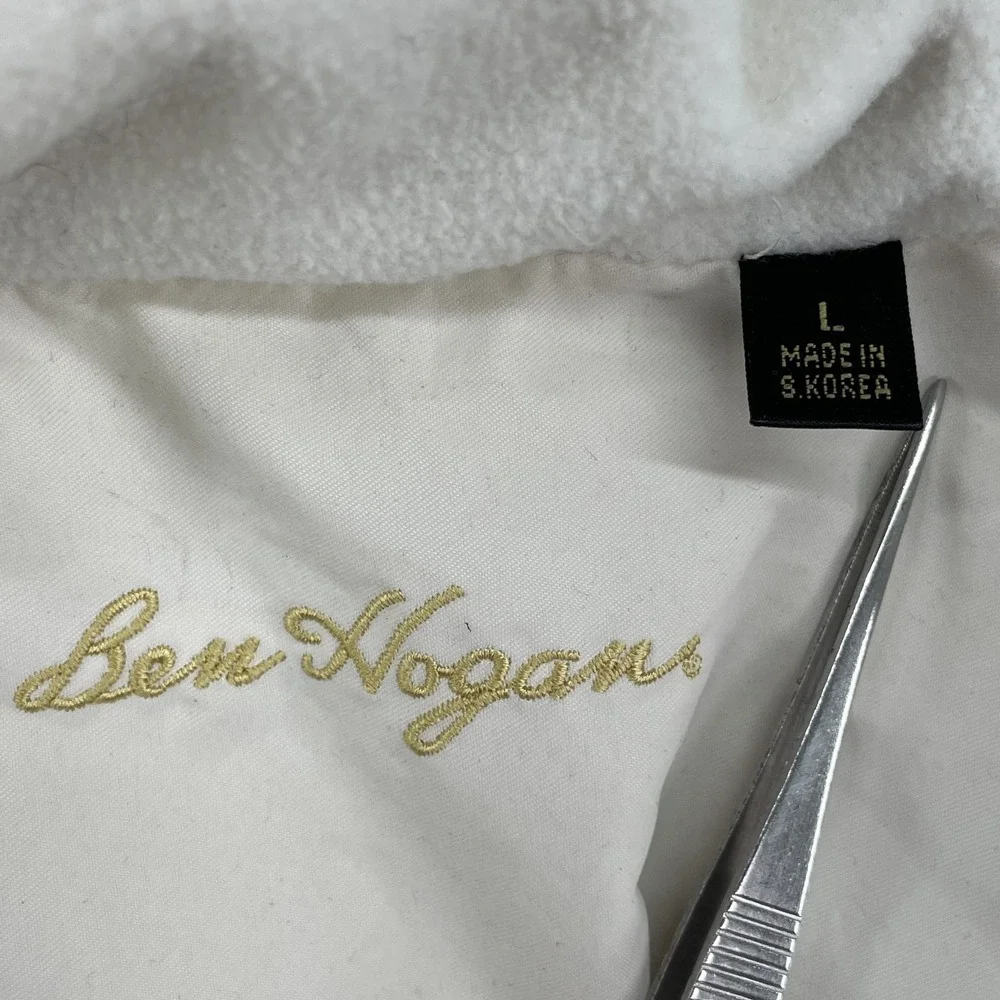 VTG Ben Hogan Golf Vest Men's Large Ivory Myrtle Beach TPC PGA Preppy Sportswear